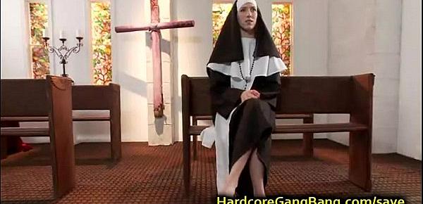 Nun anal gangbanged by five priests